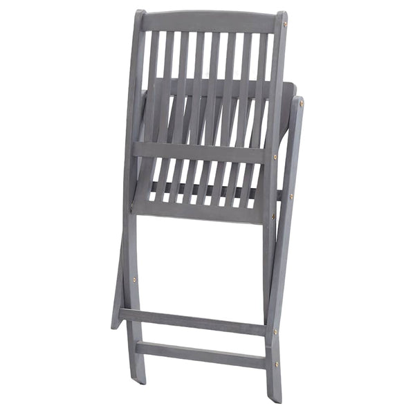 vidaXL Chaises de jardin pliantes 8 pcs avec coussins Bois d'acacia massif