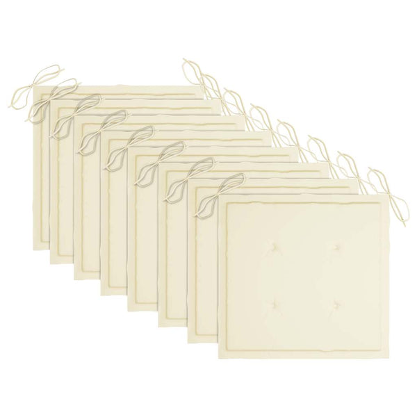 vidaXL Chaises de jardin pliantes 8 pcs avec coussins Bois d'acacia massif