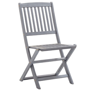 vidaXL Chaises de jardin pliantes 8 pcs avec coussins Bois d'acacia massif