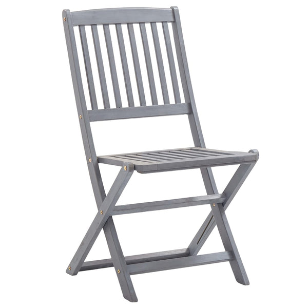 vidaXL Chaises de jardin pliantes 8 pcs avec coussins Bois d'acacia massif