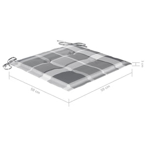 Garten-Essstühle 4 Stk. mit Kissen Massivholz Akazie