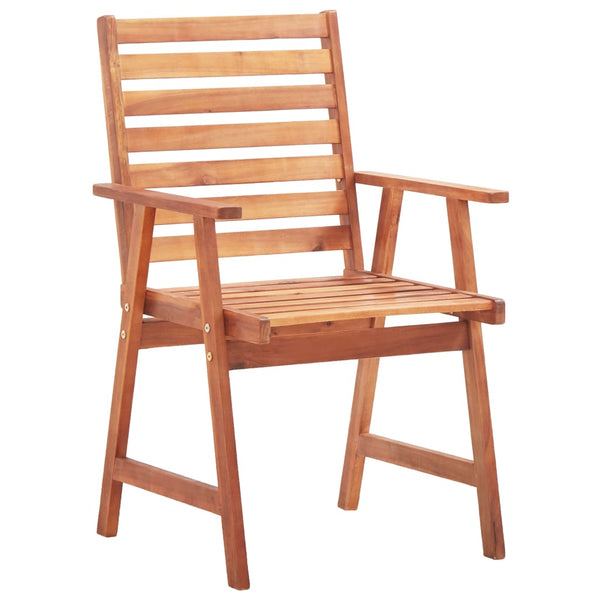 vidaXL Chaises de salle à manger de jardin 6 pcs avec coussins Bois d'acacia massif
