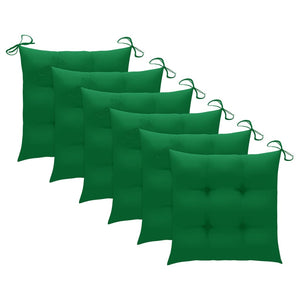 vidaXL Chaises de salle à manger de jardin 6 pcs avec coussins Bois d'acacia massif
