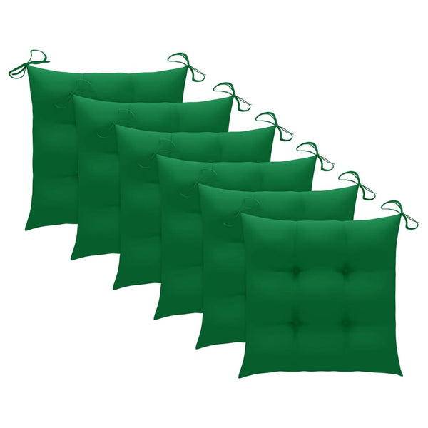 vidaXL Chaises de salle à manger de jardin 6 pcs avec coussins Bois d'acacia massif