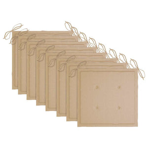 vidaXL Chaises de jardin 8 pcs avec coussins Bois d'acacia massif