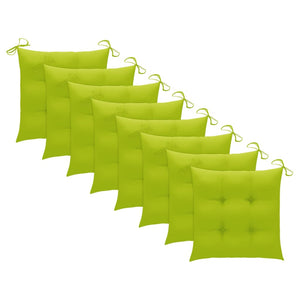 vidaXL Chaises de jardin 8 pcs avec coussins Bois d'acacia massif