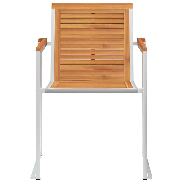 vidaXL Chaises de jardin 4 pcs avec coussins Bois d'acacia massif