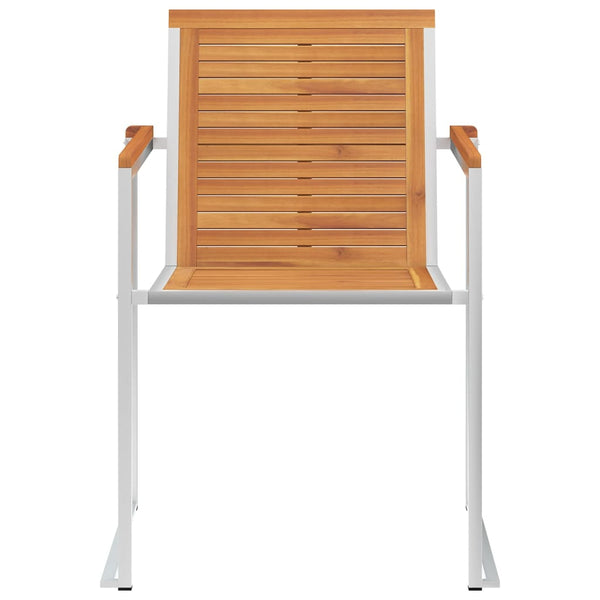vidaXL Chaises de jardin 4 pcs avec coussins Bois d'acacia massif