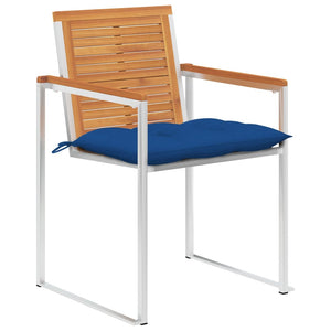 vidaXL Chaises de jardin 4 pcs avec coussins Bois d'acacia massif