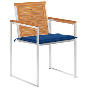 vidaXL Chaises de jardin 8 pcs. avec coussins Bois d'acacia massif