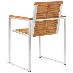 vidaXL Chaises de jardin 8 pcs. avec coussins Bois d'acacia massif