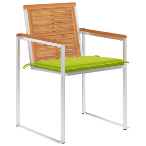vidaXL Chaises de jardin 8 pcs. avec coussins Bois d'acacia massif