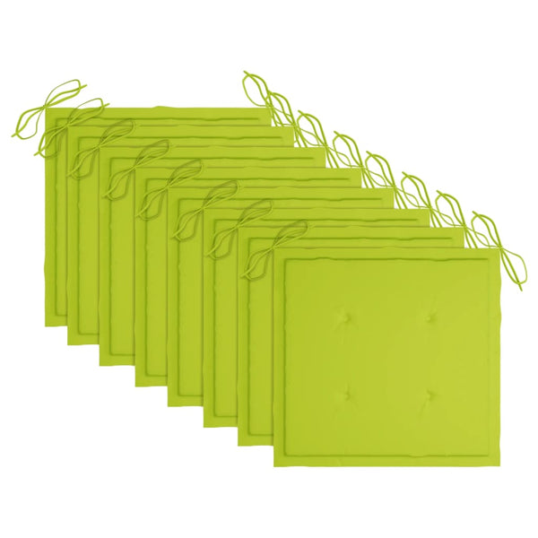 vidaXL Chaises de jardin 8 pcs. avec coussins Bois d'acacia massif