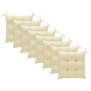 vidaXL Chaises de jardin 8 pcs. avec coussins Bois d'acacia massif
