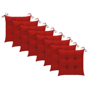 vidaXL Chaises de jardin 8 pcs. avec coussins Bois d'acacia massif