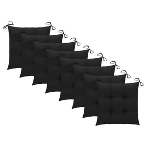 vidaXL Chaises de jardin 8 pcs. avec coussins Bois d'acacia massif