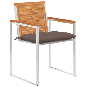 vidaXL Chaises de jardin 8 pcs. avec coussins Bois d'acacia massif