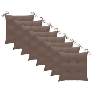 vidaXL Chaises de jardin 8 pcs. avec coussins Bois d'acacia massif