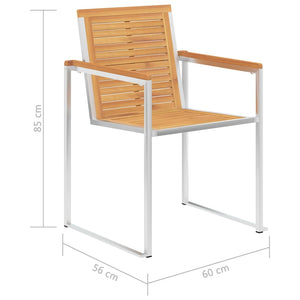 Gartenstühle 4 Stk. mit Kissen Massivholz Teak