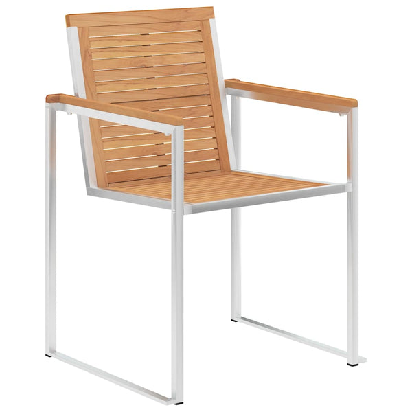 Gartenstühle 4 Stk. mit Kissen Massivholz Teak