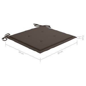 Gartenstühle 6 Stk. mit Kissen Massivholz Teak