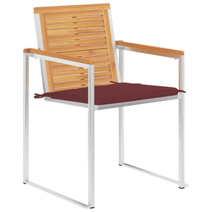 Gartenstühle 6 Stk. mit Kissen Massivholz Teak