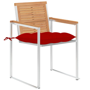 Gartenstühle 6 Stk. mit Kissen Massivholz Teak