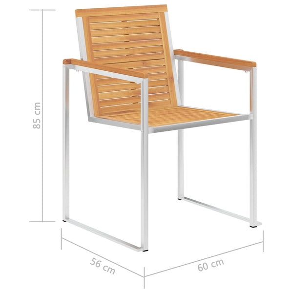 Gartenstühle 8 Stk. mit Kissen Massivholz Teak