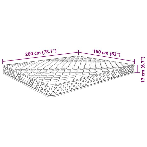Weiße Matratze 200x180 cm PU-Schaum