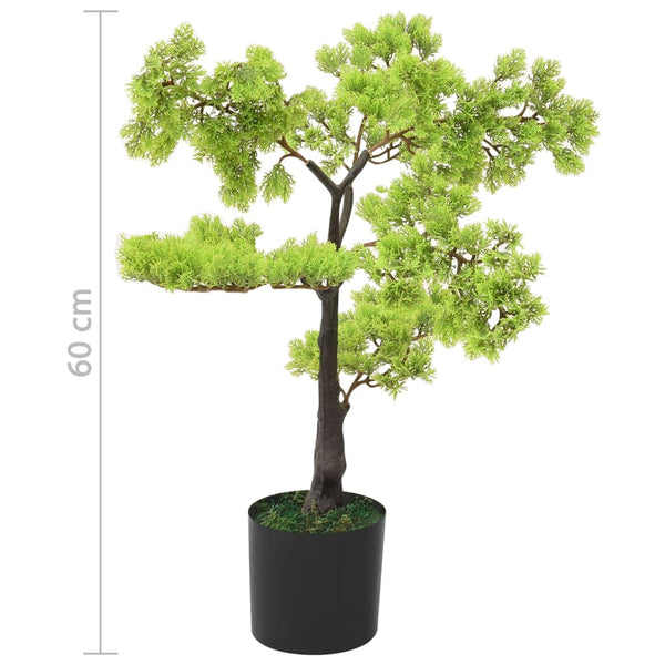 vidaXL Cyprès Bonsaï Artificiel avec Pot 60 cm Vert