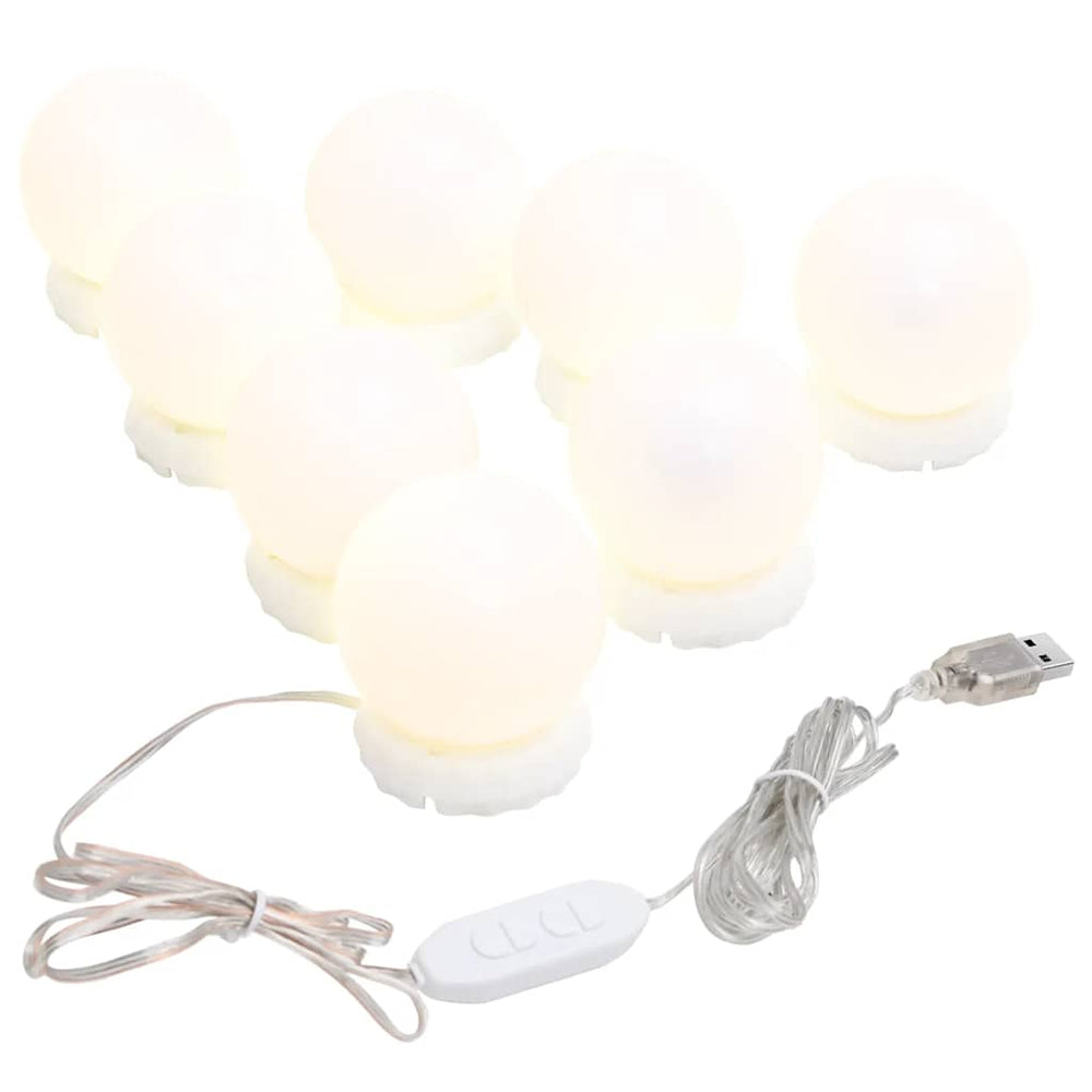 LED Spiegelleuchte mit 8 Glühbirnen