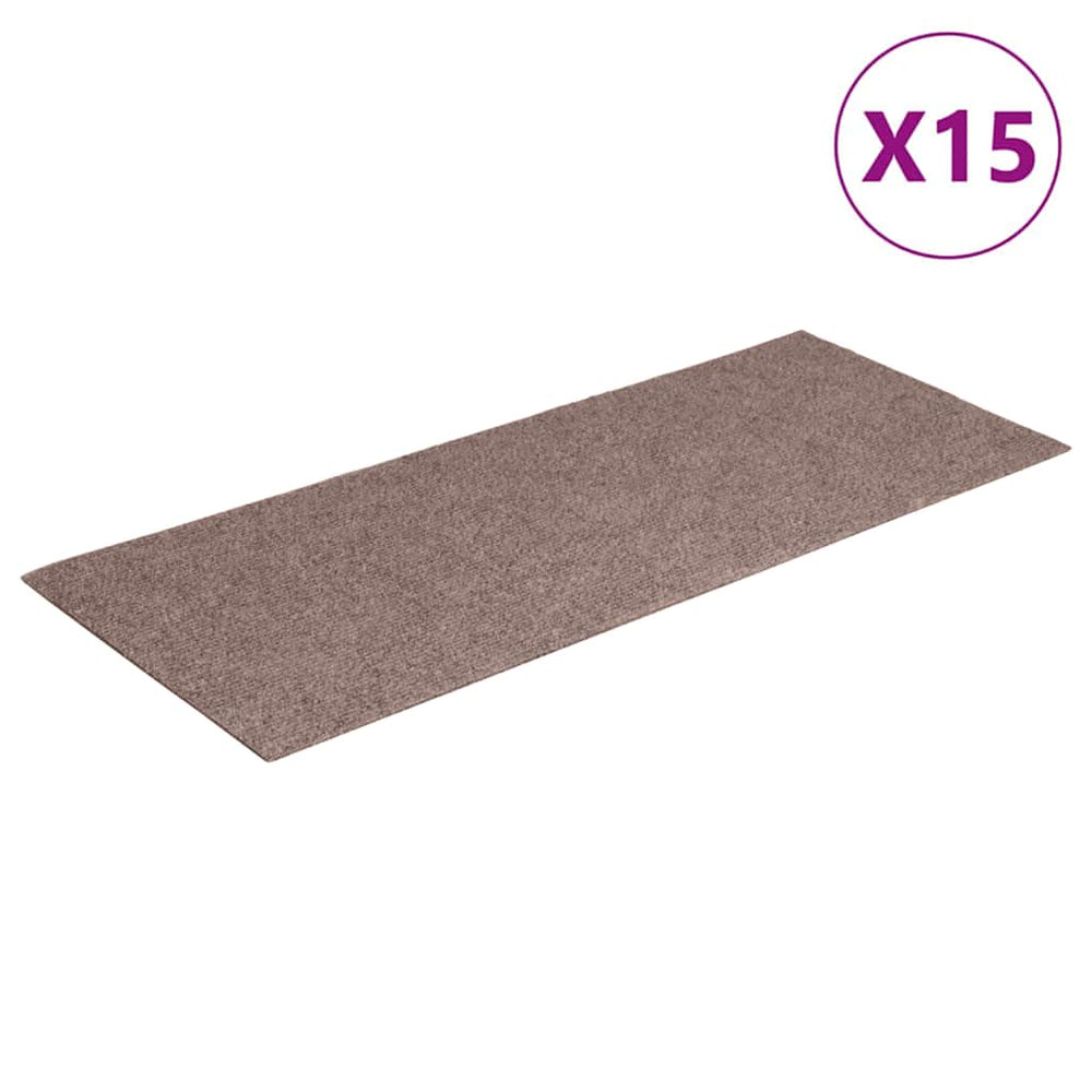 Stufenmatten Selbstklebend Hellbraun 60x25 cm, 15 Stk.