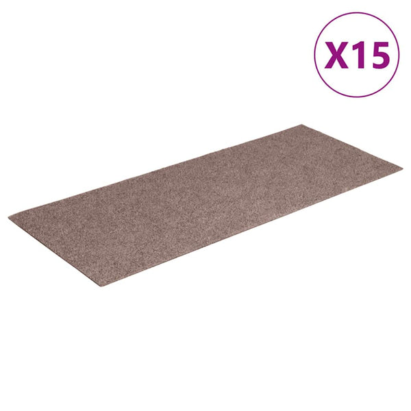 Stufenmatten Selbstklebend Hellbraun 60x25 cm, 15 Stk.