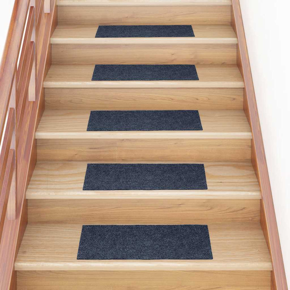 Selbstklebende Stufenmatten 60x25 cm Grau Blau 15er Set