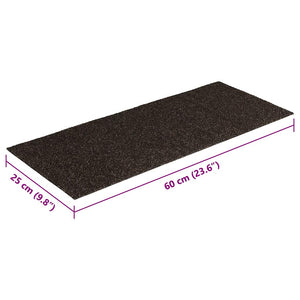 Selbstklebende Stufenmatten Dunkelbraun 60x25cm 15er Set