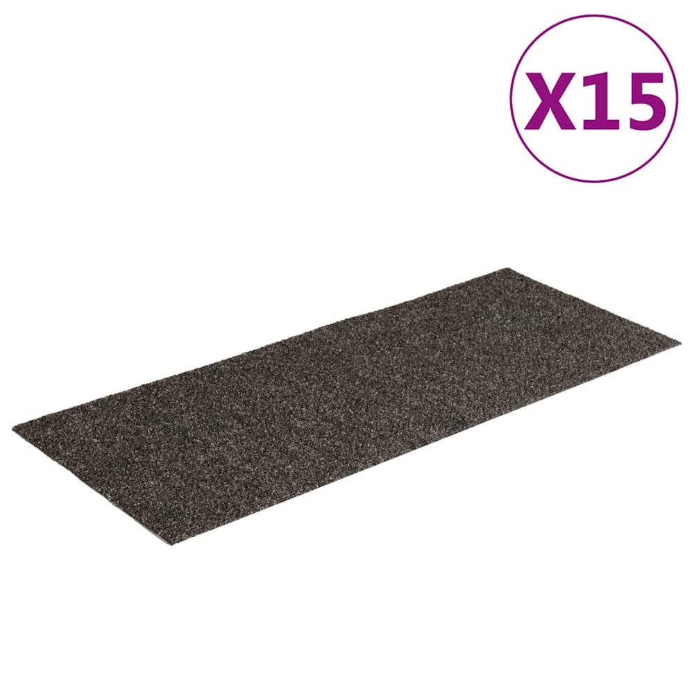 Selbstklebende Stufenmatten Anthrazit 60x25 cm, 15 Stk.