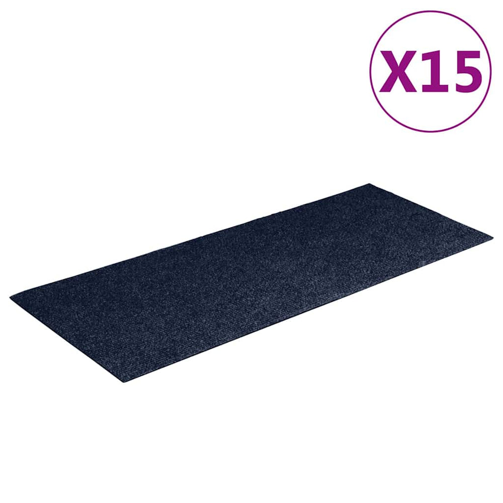Selbstklebende Stufenmatten Marineblau 15 Stk.