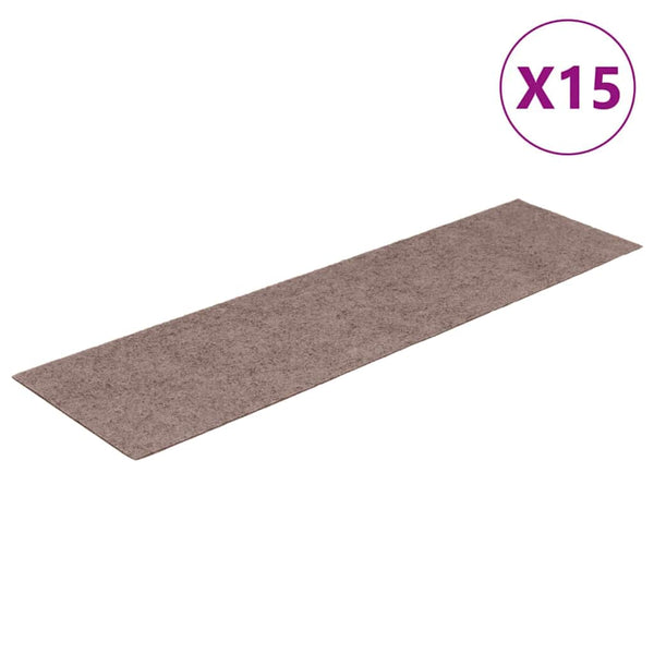 Selbstklebende Stufenmatten Hellbraun 76x20cm 15er Set