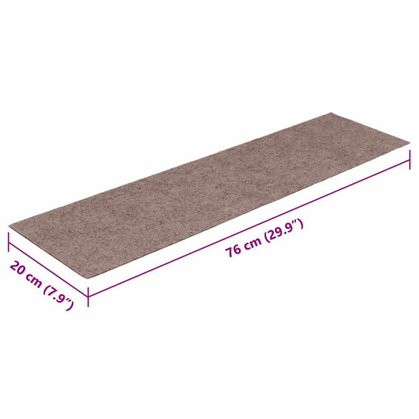 Selbstklebende Stufenmatten Hellbraun 76x20cm 15er Set