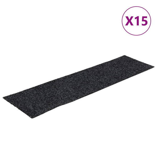 Selbstklebende Stufenmatten Dunkelgrau 76x20cm 15er Set