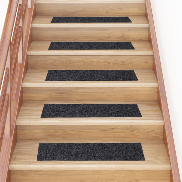 Selbstklebende Stufenmatten Dunkelgrau 76x20cm 15er Set