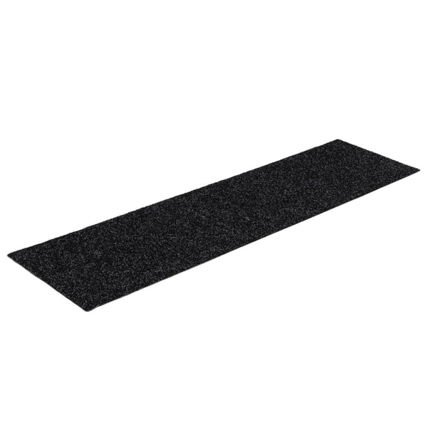 Selbstklebende Stufenmatten, 15er Set, 76x20 cm, Schwarz