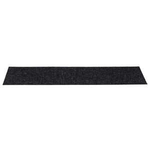Selbstklebende Stufenmatten, 15er Set, 76x20 cm, Schwarz