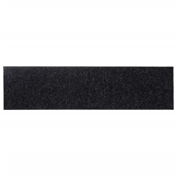Selbstklebende Stufenmatten, 15er Set, 76x20 cm, Schwarz