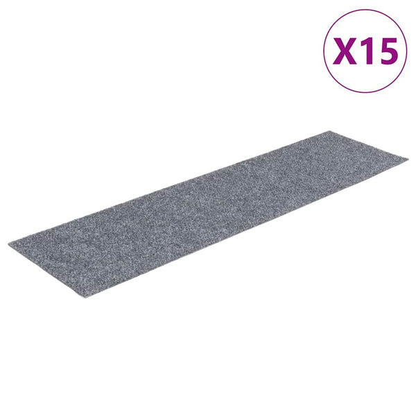 Stufenmatten Selbstklebend Hellgrau 76x20cm 15er Set