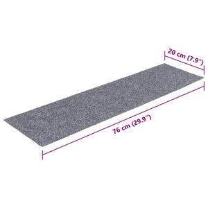 Stufenmatten Selbstklebend Hellgrau 76x20cm 15er Set