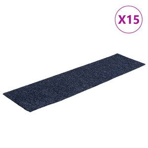 Selbstklebende Stufenmatten Grau Blau 15 Stk.