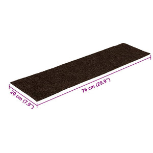 Selbstklebende Stufenmatten Braun 76x20 cm, 15er Set