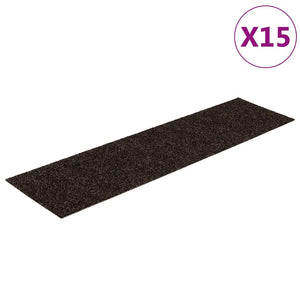 Selbstklebende Stufenmatten Dunkelbraun 76x20 cm, 15 Stk.