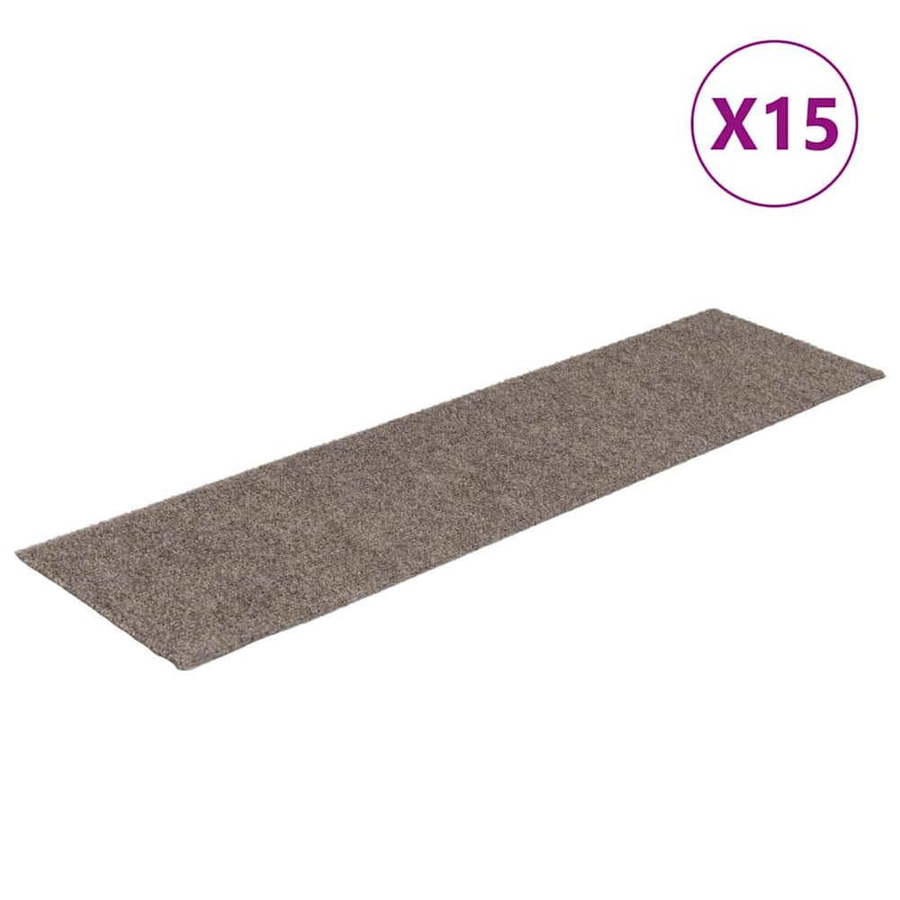 Selbstklebende Stufenmatten Beige 76x20cm, 15er Set